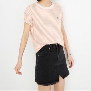 NWT Madewell Black Denim Skirt